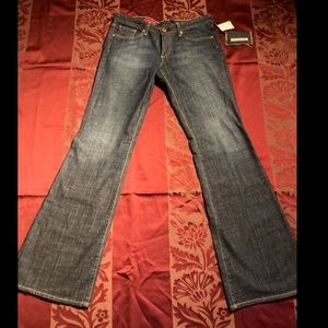 NWT AG Vintage Tall Flare Boocut Club Mid Wash Cotton Denim Jeans Low Mid Rise